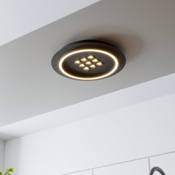 Eglo - LED Pritemdomas lubinis šviestuvas LED/21,4W/230V 2700-6500K juoda + nuotolinio valdymo pultas