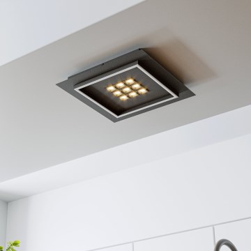 Eglo - LED Pritemdomas lubinis šviestuvas LED/21,4W/230V 2700-6500K juoda + nuotolinio valdymo pultas