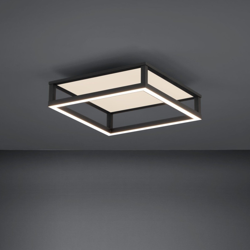 Eglo - LED Pritemdomas lubinis šviestuvas LED/29,4W/230V 2700-6500K juoda + nuotolinio valdymo pultas