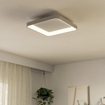 Eglo - LED Pritemdomas lubinis šviestuvas LORETELLO LED/12W/230V balta + nuotolinio valdymo pultas