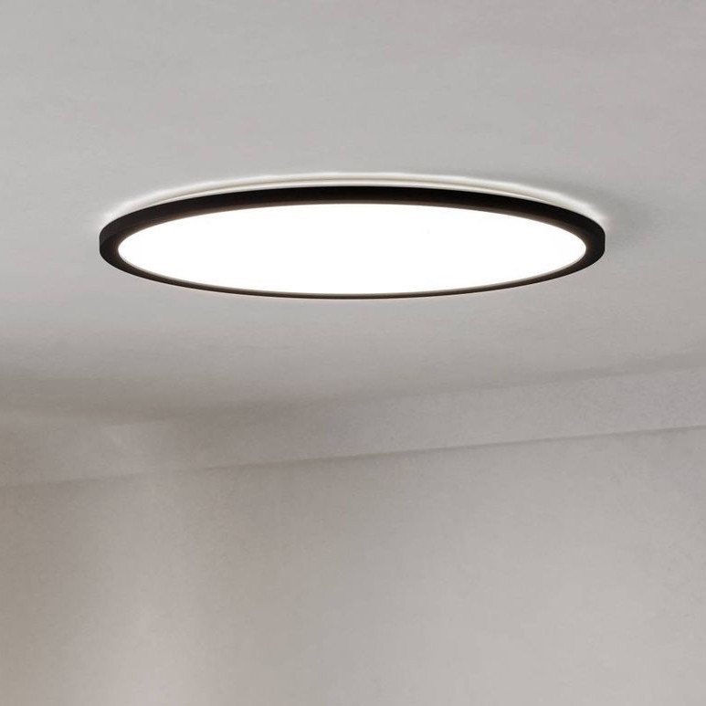 Eglo - LED pritemdomas lubinis vonios šviestuvas LED/16,8W/230V 2700-6500K diametras 50 cm IP44 juoda + nuotolinio valdymo pultas
