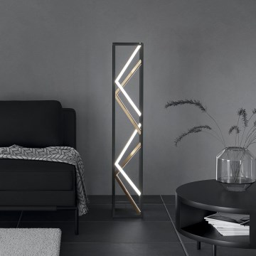Eglo - LED pritemdomas toršeras LED/23W/230V 2700-6500K juoda/auksas + nuotolinio valdymo pultas