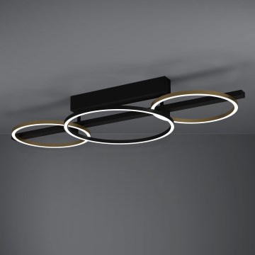 Eglo - LED Pritemdomas tvirtinamas sietynas 2xLED/12,5W/230V + LED/15,5W 3000K juoda