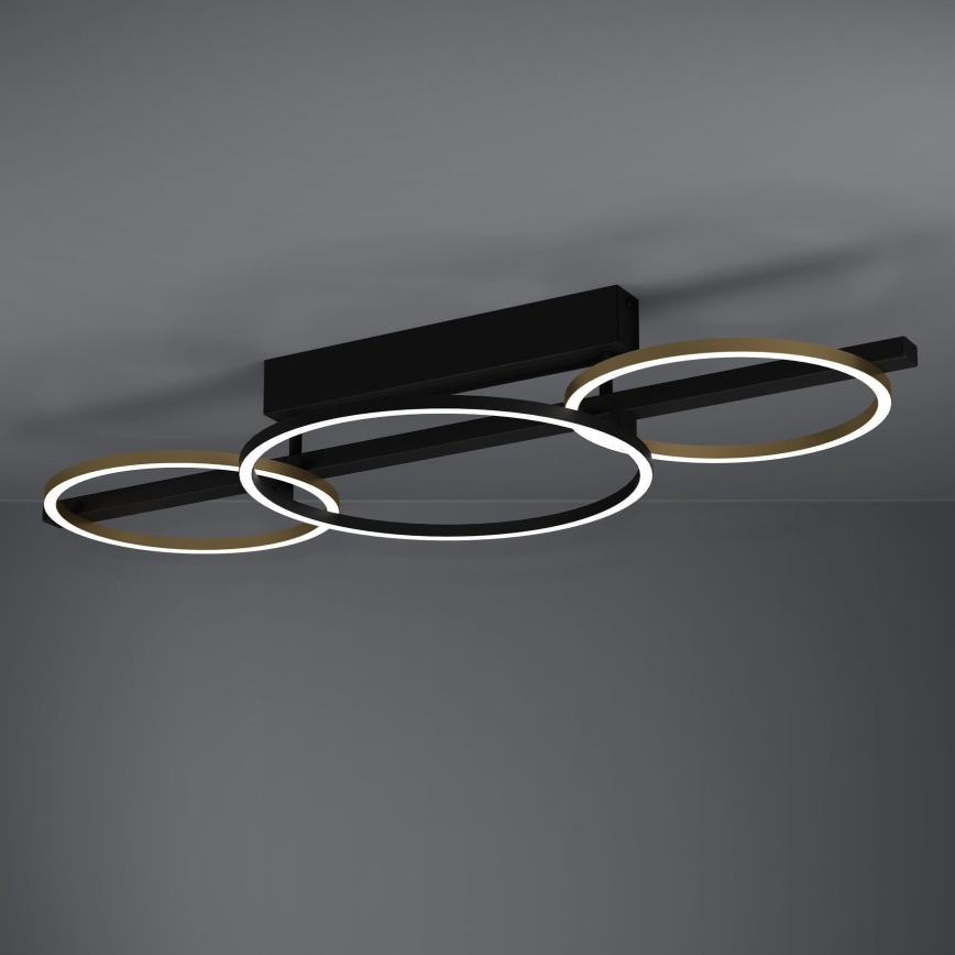 Eglo - LED Pritemdomas tvirtinamas sietynas 2xLED/12,5W/230V + LED/15,5W 3000K juoda