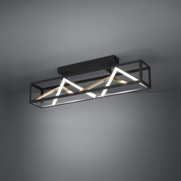 Eglo - LED Pritemdomas tvirtinamas sietynas LED/45W/230V 2700-6500K juoda/auksas + nuotolinio valdymo pultas