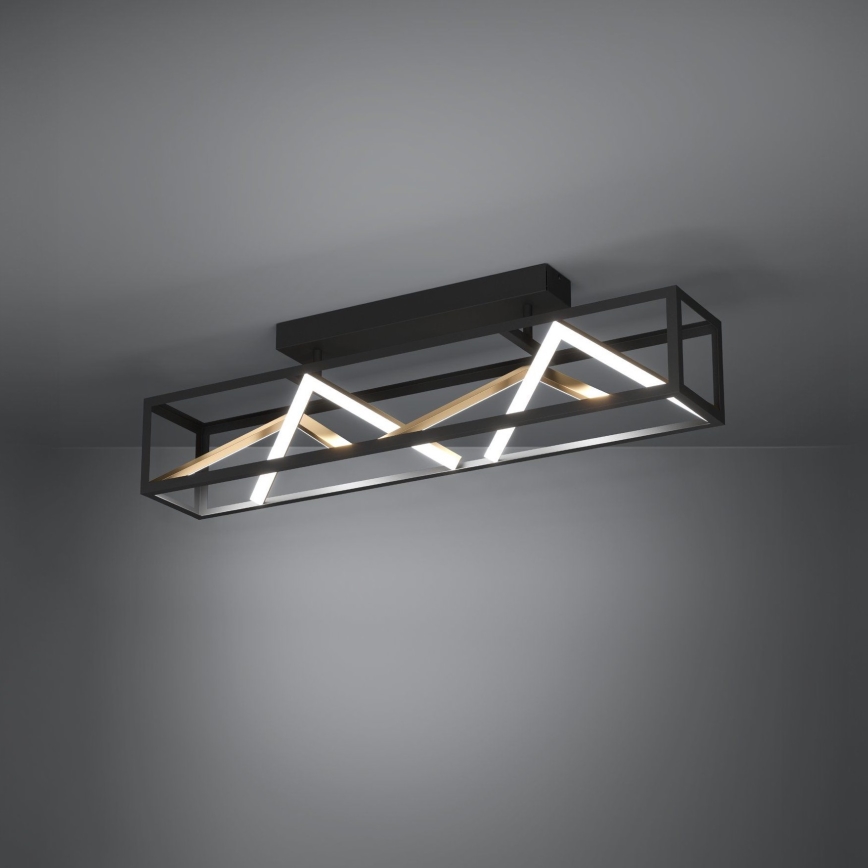 Eglo - LED Pritemdomas tvirtinamas sietynas LED/45W/230V 2700-6500K juoda/auksas + nuotolinio valdymo pultas