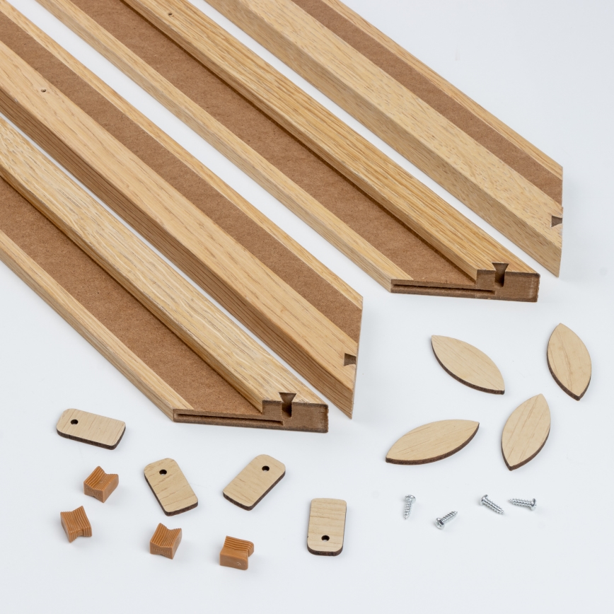 Eglo - LED Reguliuojama ant pagrindo montuojama panelė POZZALLO WOOD LED/21W/230V 2700-6500K 49,5x49,5 cm ruda + nuotolinio valdymo pultas