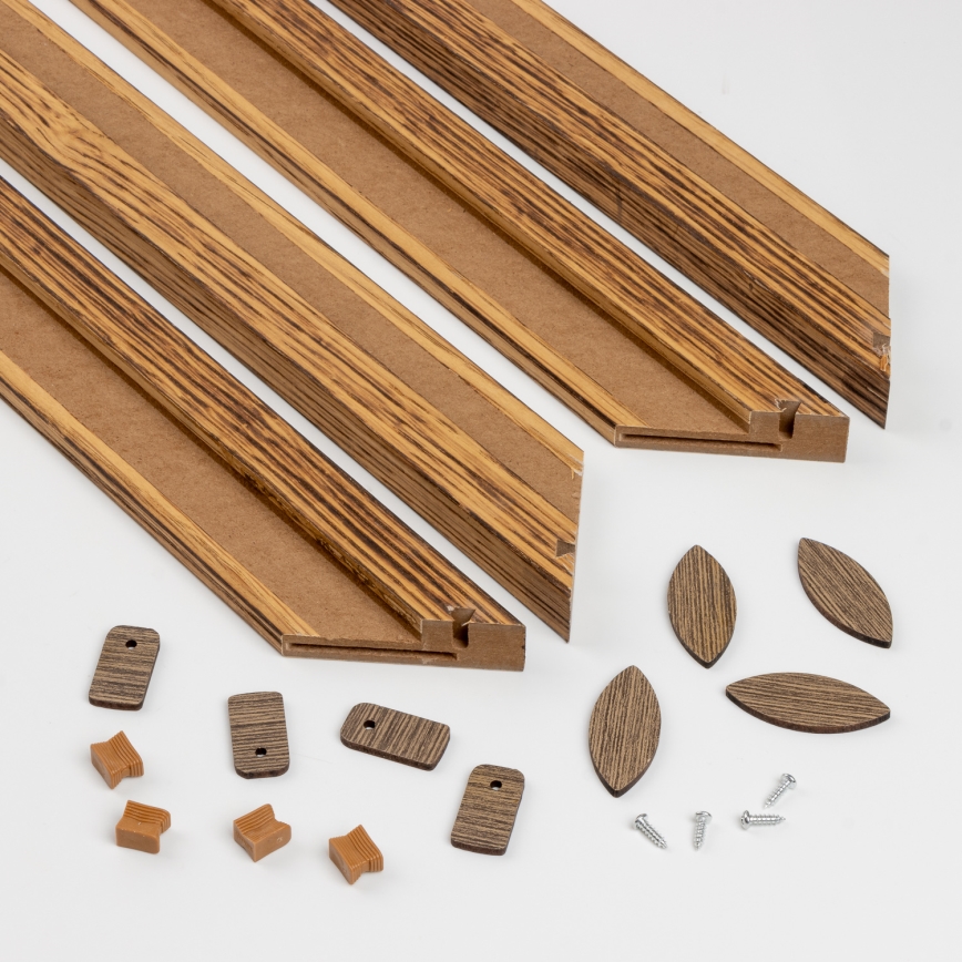 Eglo - LED Reguliuojama ant pagrindo montuojama panelė POZZALLO WOOD LED/21W/230V 2700-6500K 49,5x49,5 cm ruda + nuotolinio valdymo pultas
