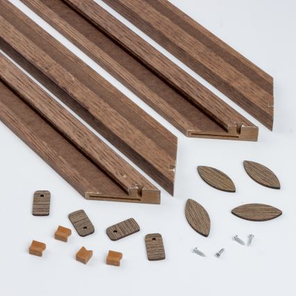 Eglo - LED Reguliuojama ant pagrindo montuojama panelė POZZALLO WOOD LED/21W/230V 2700-6500K 49,5x49,5 cm tamsiai ruda + nuotolinio valdymo pultas
