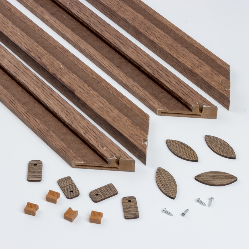 Eglo - LED Reguliuojama ant pagrindo montuojama panelė POZZALLO WOOD LED/21W/230V 2700-6500K 49,5x49,5 cm tamsiai ruda + nuotolinio valdymo pultas