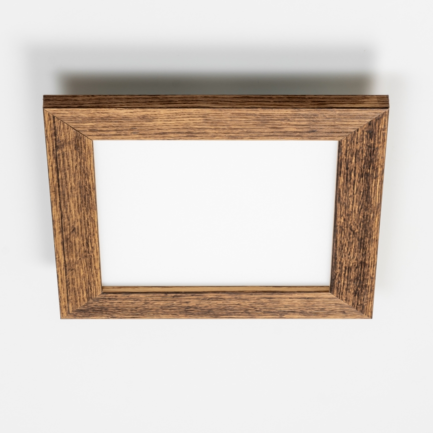 Eglo - LED Reguliuojama ant pagrindo montuojama panelė SALOBRENA 2 WOOD LED/16W/230V 4000K 34x34 cm ruda