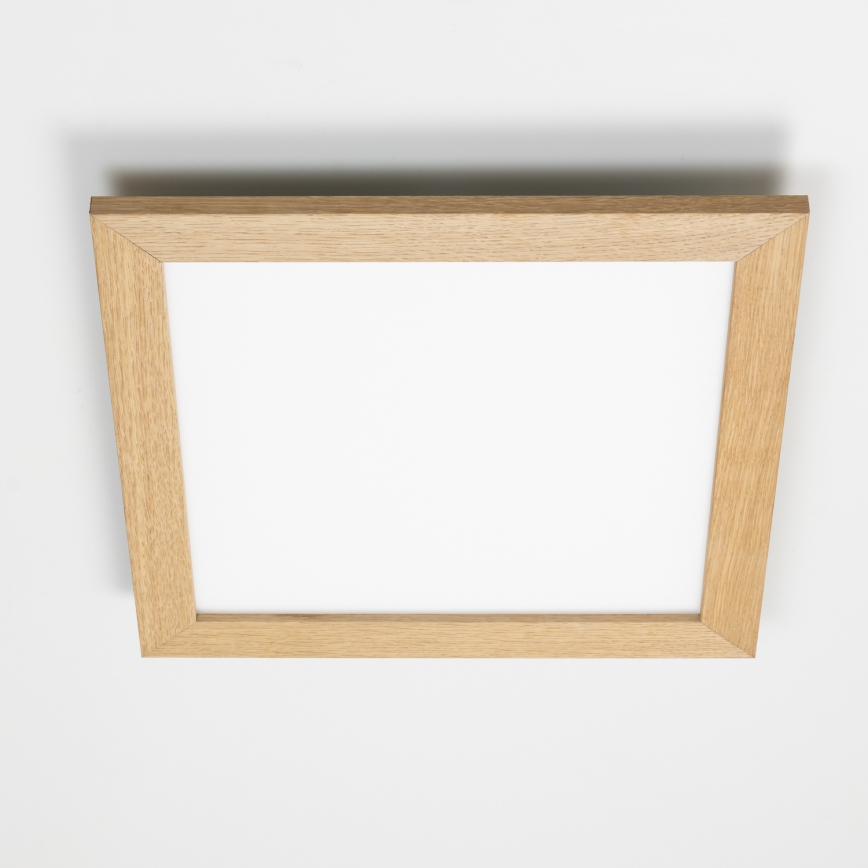 Eglo - LED Reguliuojama ant pagrindo montuojama panelė SALOBRENA 2 WOOD LED/25W/230V 4000K 49,5x49,5 cm ruda