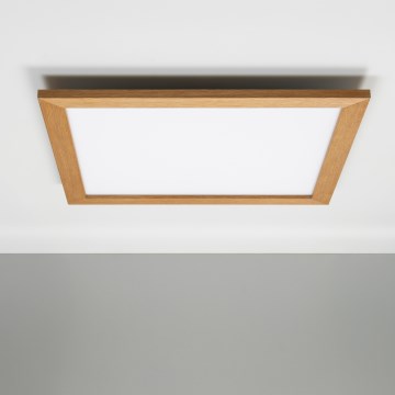 Eglo - LED Reguliuojama ant pagrindo montuojama panelė SALOBRENA-CL WOOD LED/31W/230V 2700-6500K 64x64 cm ruda