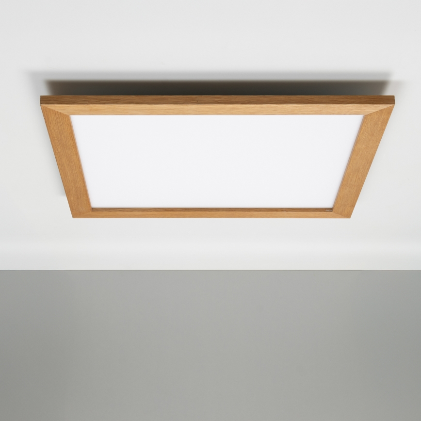 Eglo - LED Reguliuojama ant pagrindo montuojama panelė SALOBRENA-CL WOOD LED/31W/230V 2700-6500K 64x64 cm ruda