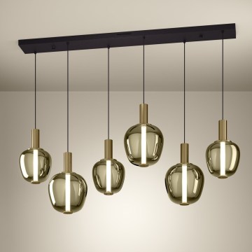 Eglo - LED reguliuojama pakabinama liustra 3xLED/5W/230V + 3xLED/6,5W + 6xLED/1,6W 2200-6500K auksinė