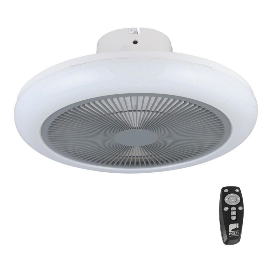 Eglo - LED reguliuojamas lubų ventiliatorius LED/25,5W/230V pilkas + nuotolinio valdymo pultas