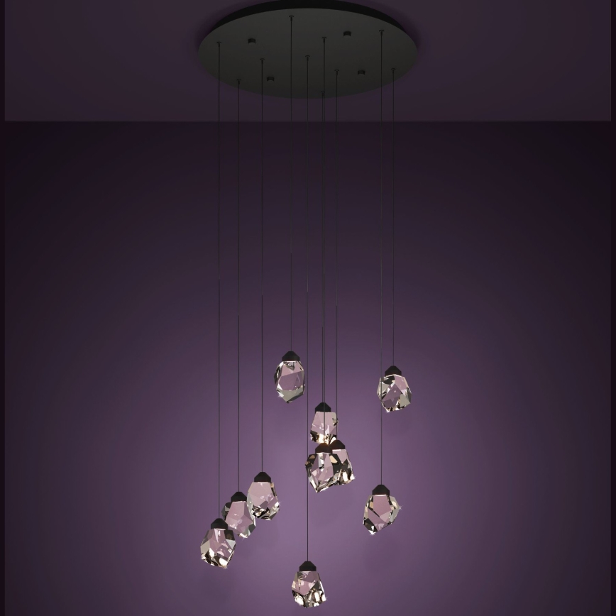 Eglo - LED Reguliuojamas pakabinamas sietynas 10xLED/3W/230V 3000K juoda/permatoma