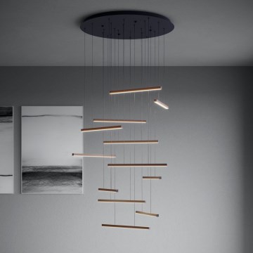 Eglo - LED Reguliuojamas pakabinamas sietynas 12xLED/8,4W/230V 3000K juoda