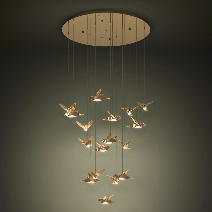 Eglo - LED Reguliuojamas pakabinamas sietynas 17xLED/3W/230V 3000K auksas