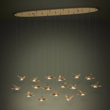 Eglo - LED Reguliuojamas pakabinamas sietynas 17xLED/3W/230V 3000K auksas