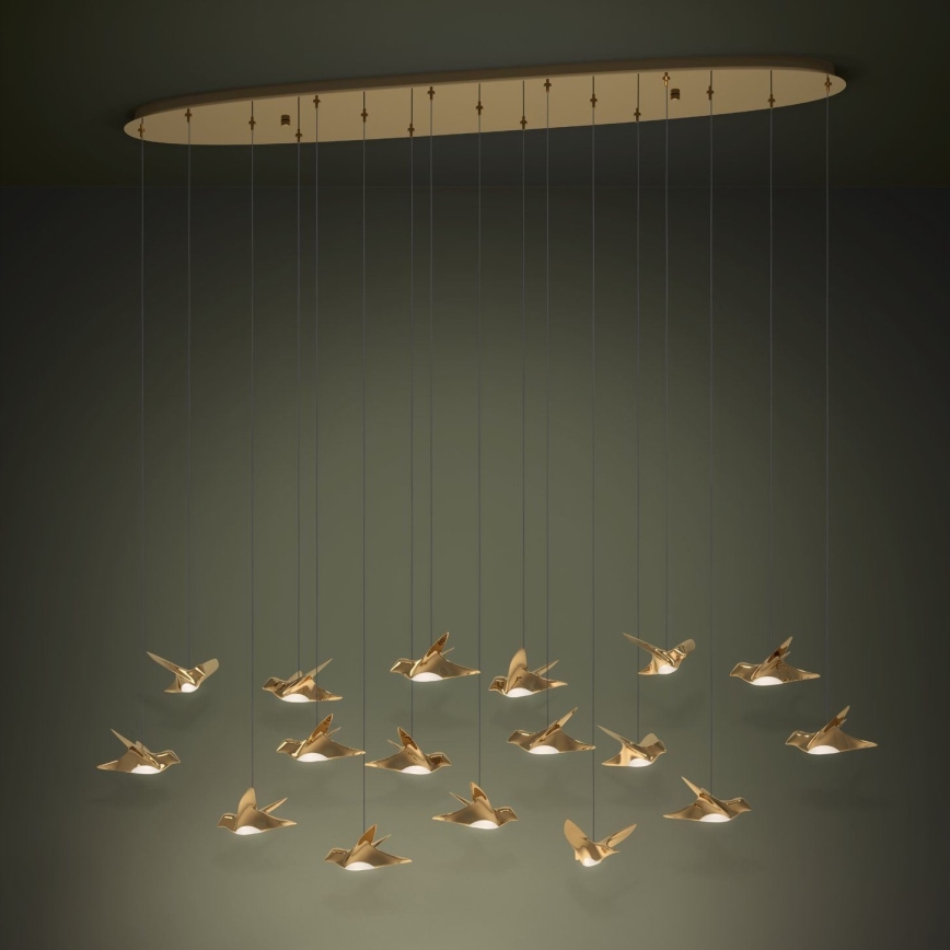 Eglo - LED Reguliuojamas pakabinamas sietynas 17xLED/3W/230V 3000K auksas