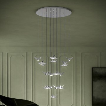 Eglo - LED Reguliuojamas pakabinamas sietynas 17xLED/3W/230V 3000K blizgus chromas