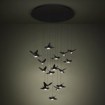 Eglo - LED Reguliuojamas pakabinamas sietynas 17xLED/3W/230V 3000K juoda