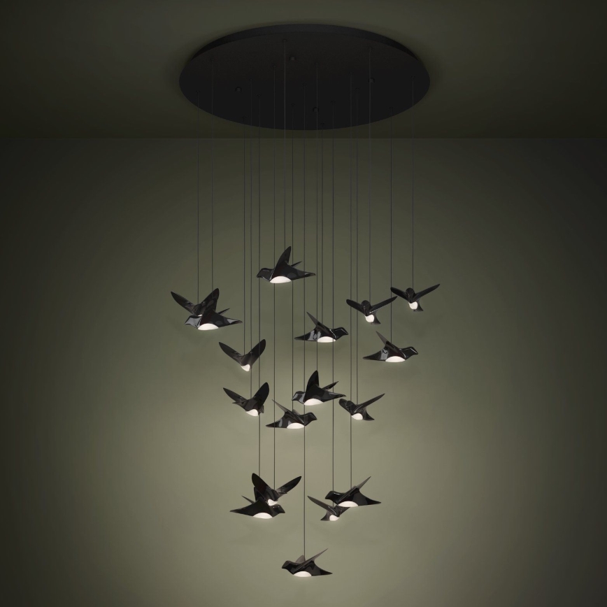 Eglo - LED Reguliuojamas pakabinamas sietynas 17xLED/3W/230V 3000K juoda