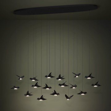 Eglo - LED Reguliuojamas pakabinamas sietynas 17xLED/3W/230V 3000K juoda