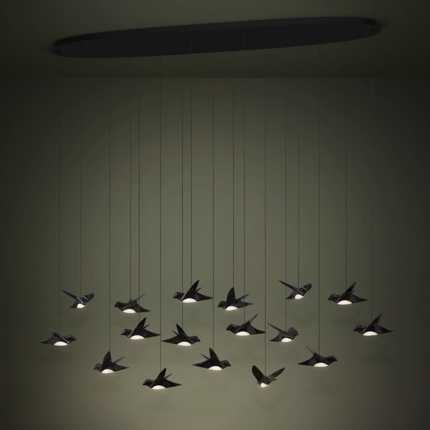 Eglo - LED Reguliuojamas pakabinamas sietynas 17xLED/3W/230V 3000K juoda