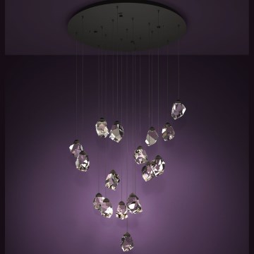 Eglo - LED Reguliuojamas pakabinamas sietynas 17xLED/3W/230V 3000K juoda/permatoma