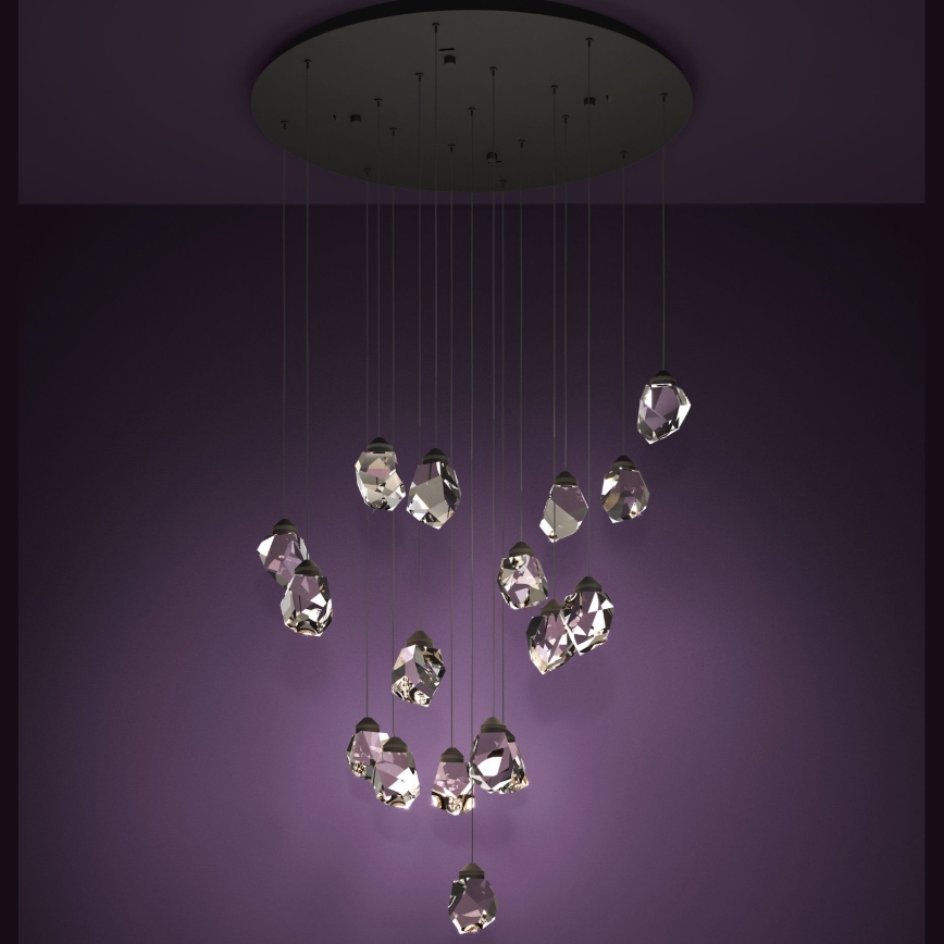 Eglo - LED Reguliuojamas pakabinamas sietynas 17xLED/3W/230V 3000K juoda/permatoma