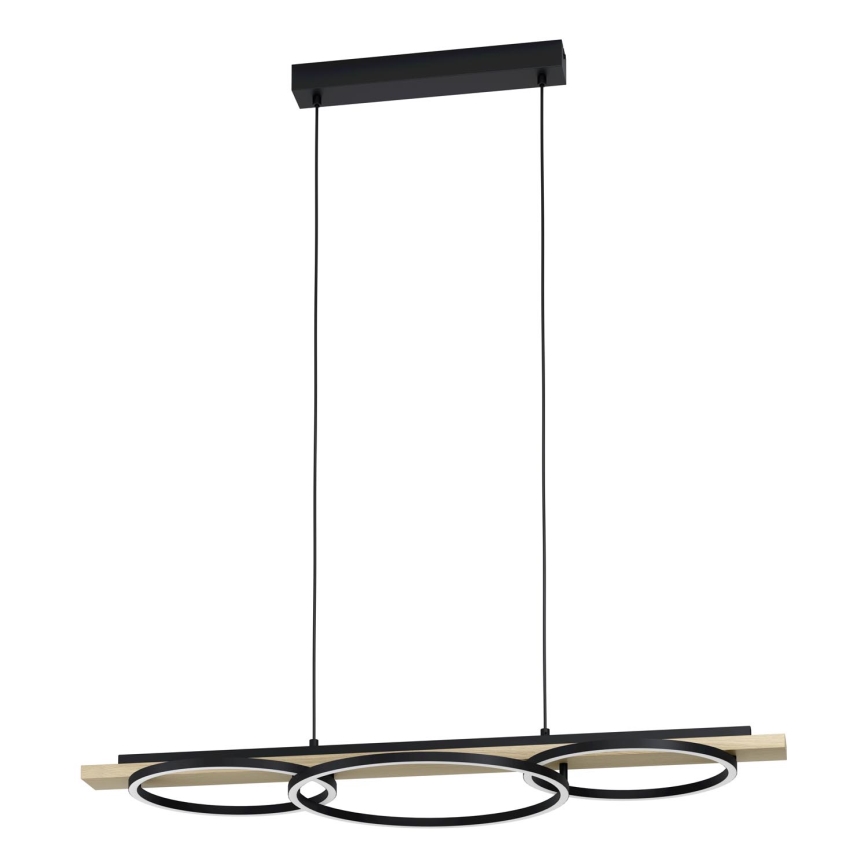 Eglo - LED Reguliuojamas pakabinamas sietynas 2xLED/12,5W/230V+1xLED/15,5W 3000K smėlio spalva/juoda
