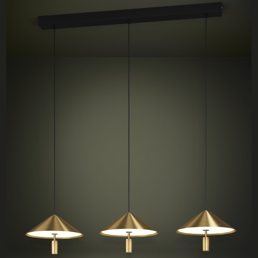 Eglo - LED Reguliuojamas pakabinamas sietynas 3xLED/12W/230V 3000K auksas
