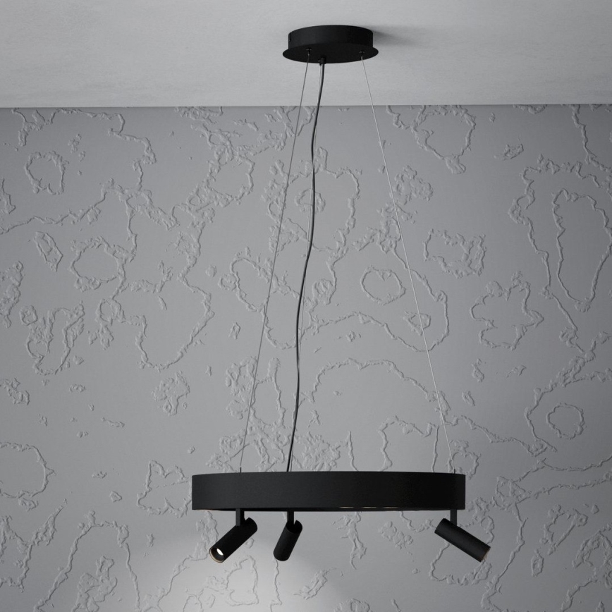 Eglo - LED Reguliuojamas pakabinamas sietynas 3xLED/8W/230V + 3xLED/8,5W 3000K juoda + nuotolinio valdymo pultas