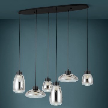 Eglo - LED Reguliuojamas pakabinamas sietynas 6xLED/5,4W/230V 2700K dūminis