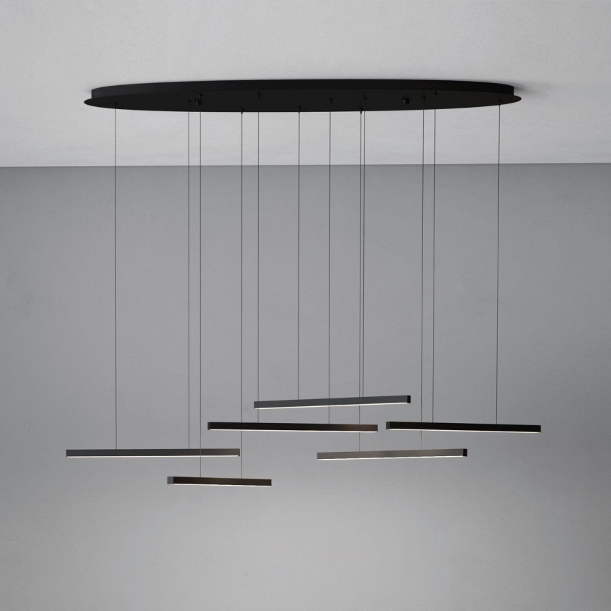 Eglo - LED Reguliuojamas pakabinamas sietynas 6xLED/8,4W/230V 3000K juoda