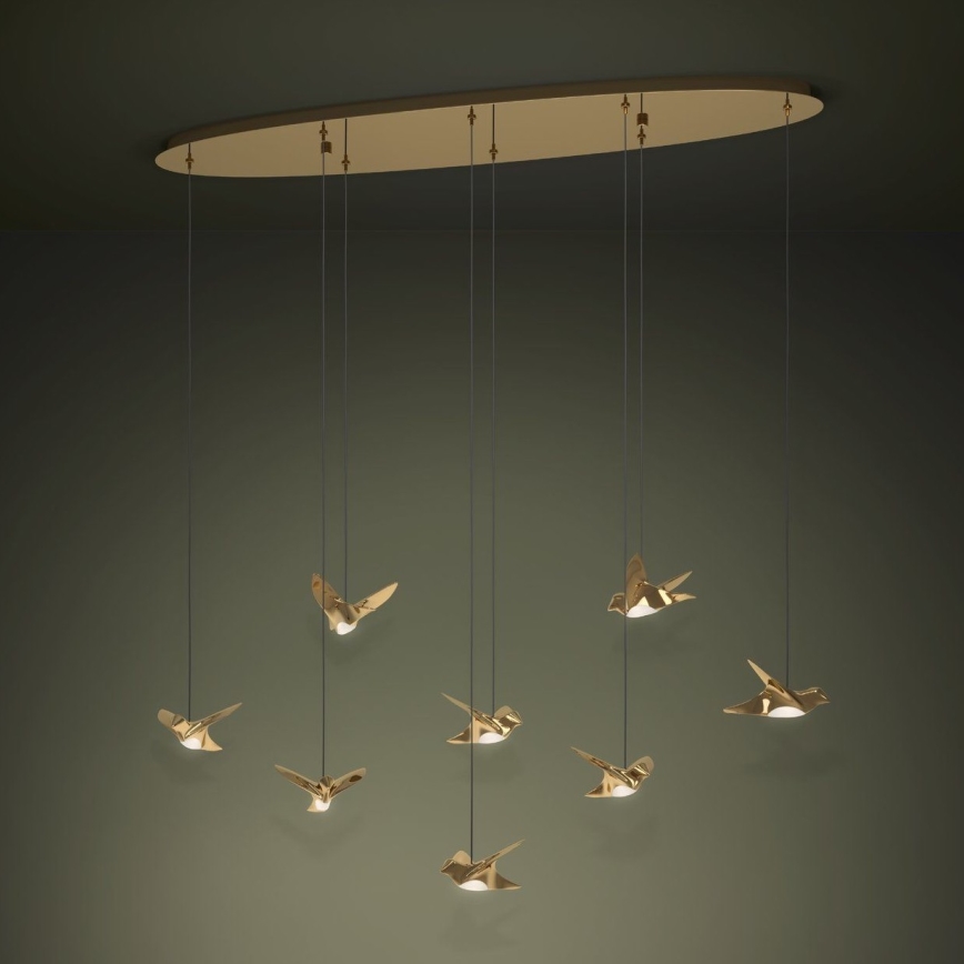 Eglo - LED Reguliuojamas pakabinamas sietynas 8xLED/4,2W/230V 3000K auksas