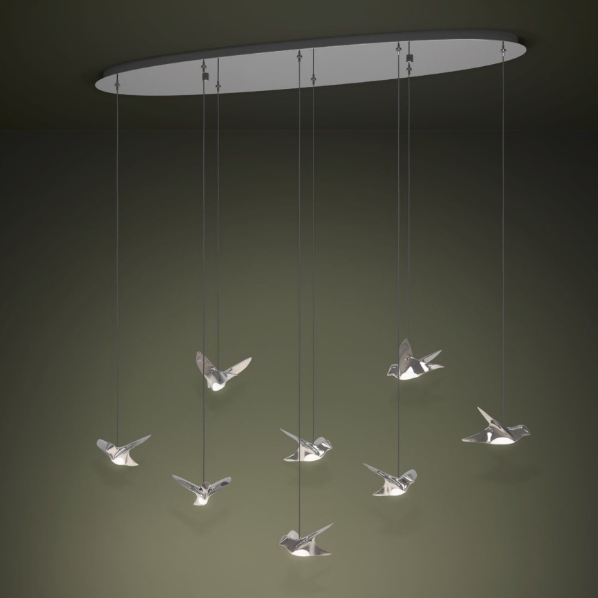 Eglo - LED Reguliuojamas pakabinamas sietynas 8xLED/4,2W/230V 3000K blizgus chromas