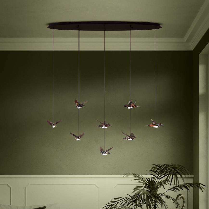 Eglo - LED Reguliuojamas pakabinamas sietynas 8xLED/4,2W/230V 3000K juoda