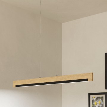 Eglo - LED Reguliuojamas pakabinamas sietynas LED/25,5W/230V 3000K juoda/smėlio spalva