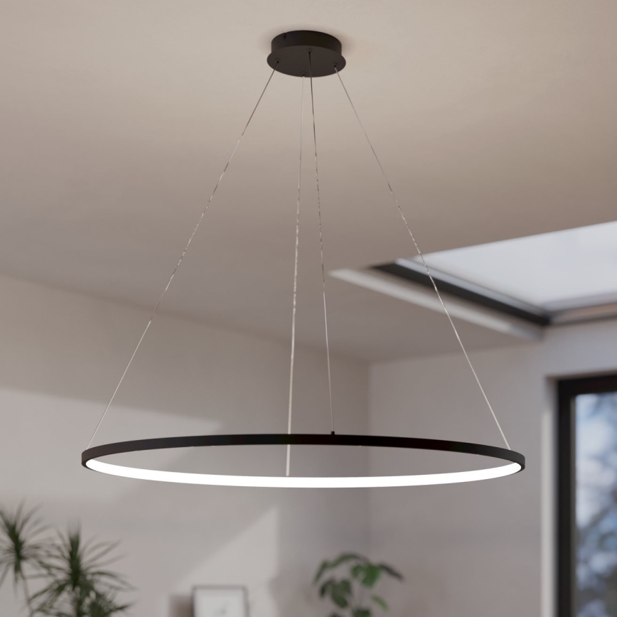 Eglo - LED Reguliuojamas pakabinamas sietynas LED/40W/230V 2700-6500K juoda + nuotolinio valdymo pultas