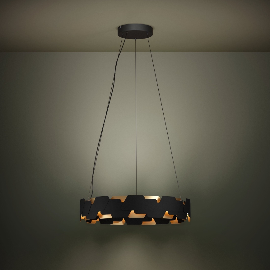 Eglo - LED Reguliuojamas pakabinamas sietynas LED/72W/230V 3000K juoda/auksas