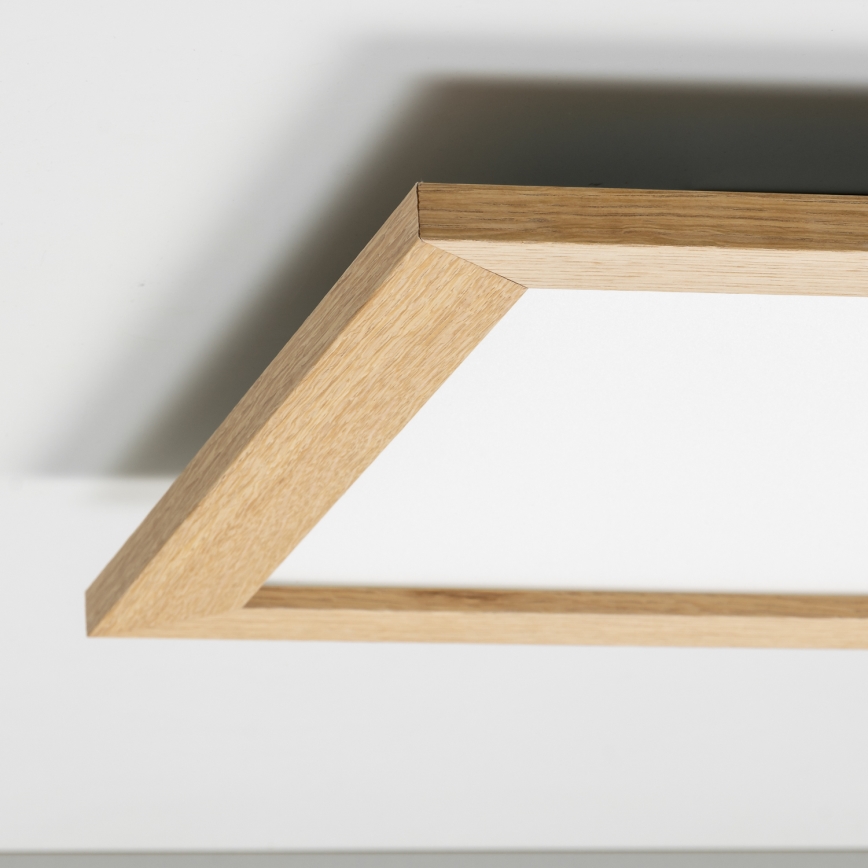 Eglo - LED RGB dimeriuojamas paviršiui montuojamas panelis SALOBRENA-C WOOD LED/40W/230V 2700-6500K 49,5x49,5 cm ruda + nuotolinis valdymas