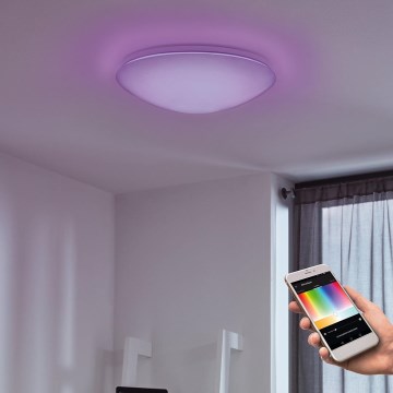 Eglo - LED RGB reguliuojamas sieninis lubų šviestuvas GIRON-C LED/17W/230V