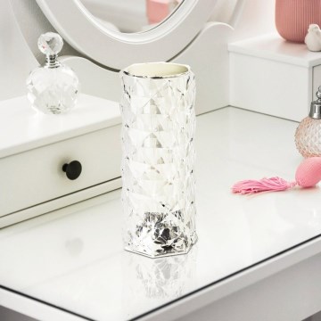 Eglo - LED RGB reguliuojamo ryškumo jutiklinė įkraunama stalinė lempa LED/800 mAh skaidri