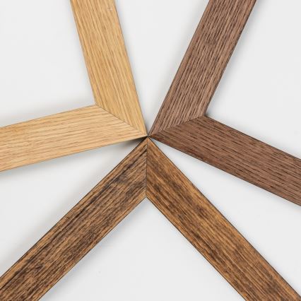 Eglo - LED RGBW dimeriuojamas paviršinis panelis SALOBRENA-C WOOD LED/16W/230V 2700-6500K 34x34 cm ruda + nuotolinis valdymas