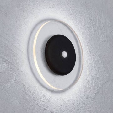 Eglo - LED RGBW dimeriuojamas įkraunamas sieninis šviestuvas su judesio ir sutemos jutikliu LED/5V 2000 mAh juodas + nuotolinis valdymas