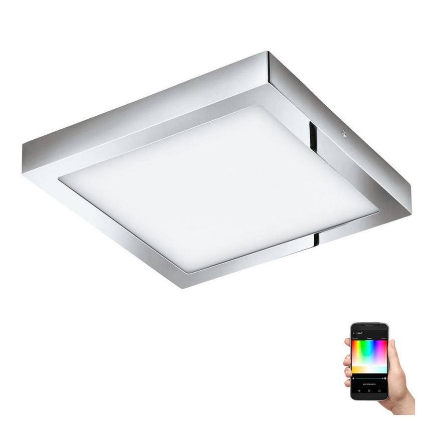 Eglo - LED RGBW dimeriuojamas lubinis šviestuvas FUEVA-C LED/21W/230V Bluetooth IP44 30x30 cm
