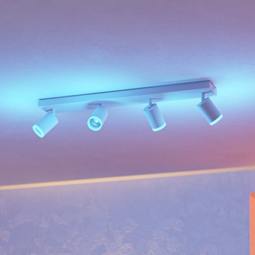 Eglo - LED RGBW dimeriuojamas taškinis šviestuvas 4xLED/3,7W/230V 2700-6500K balta